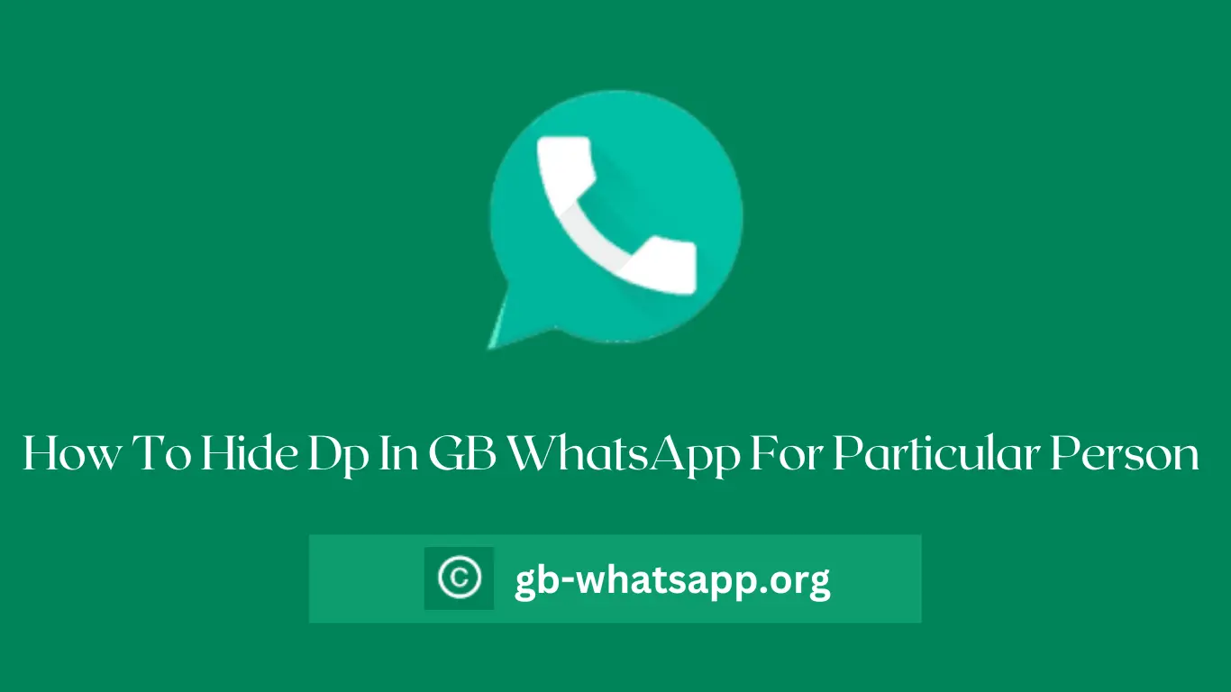 How To Hide DP In GB WhatsApp For Particular Person